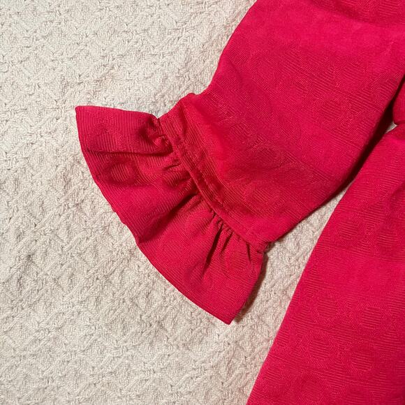 Girls Pink Coat with Bows - 24 Months Bonnie Baby Dressy Coat - Picture 4 of 11